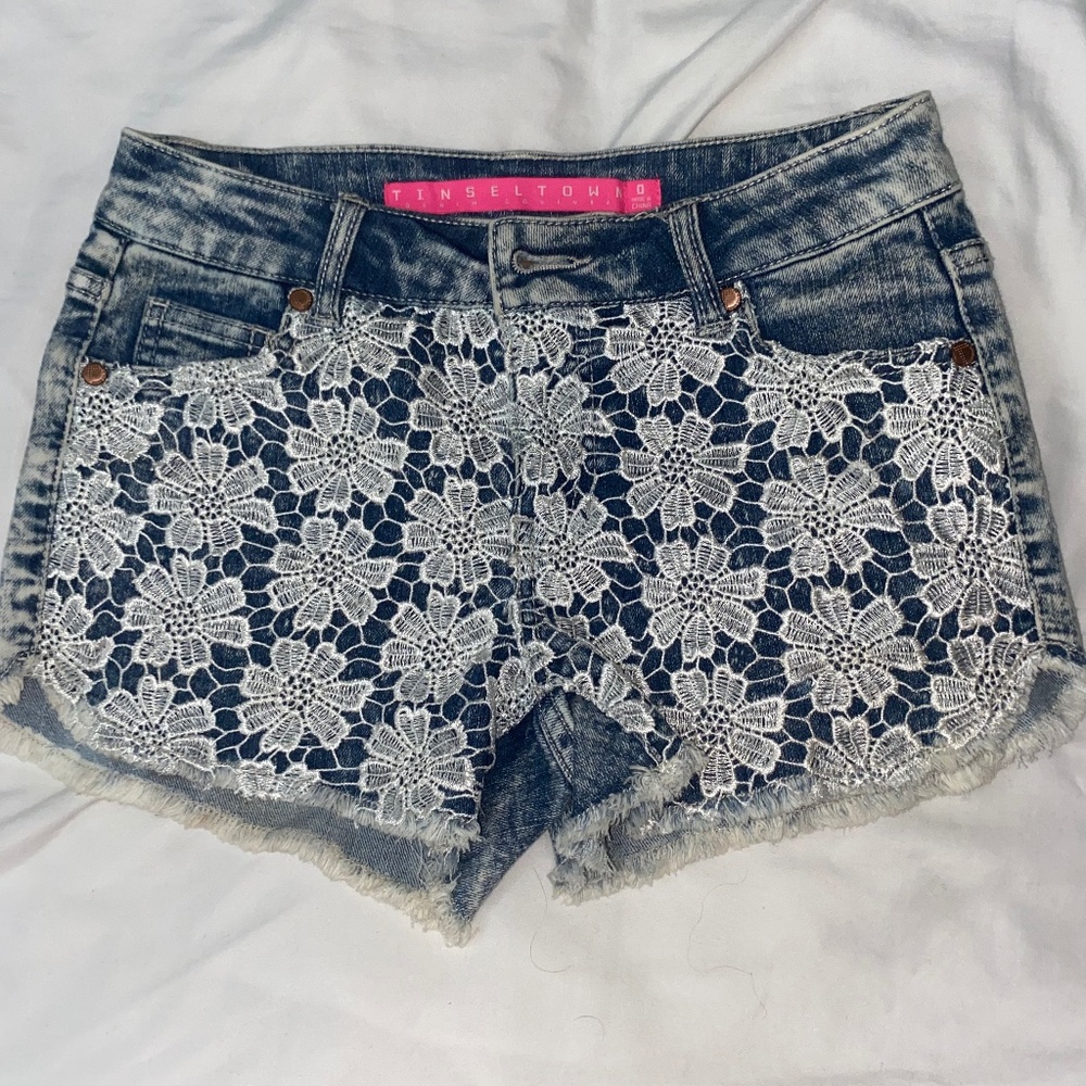 Floral Jean Shorts